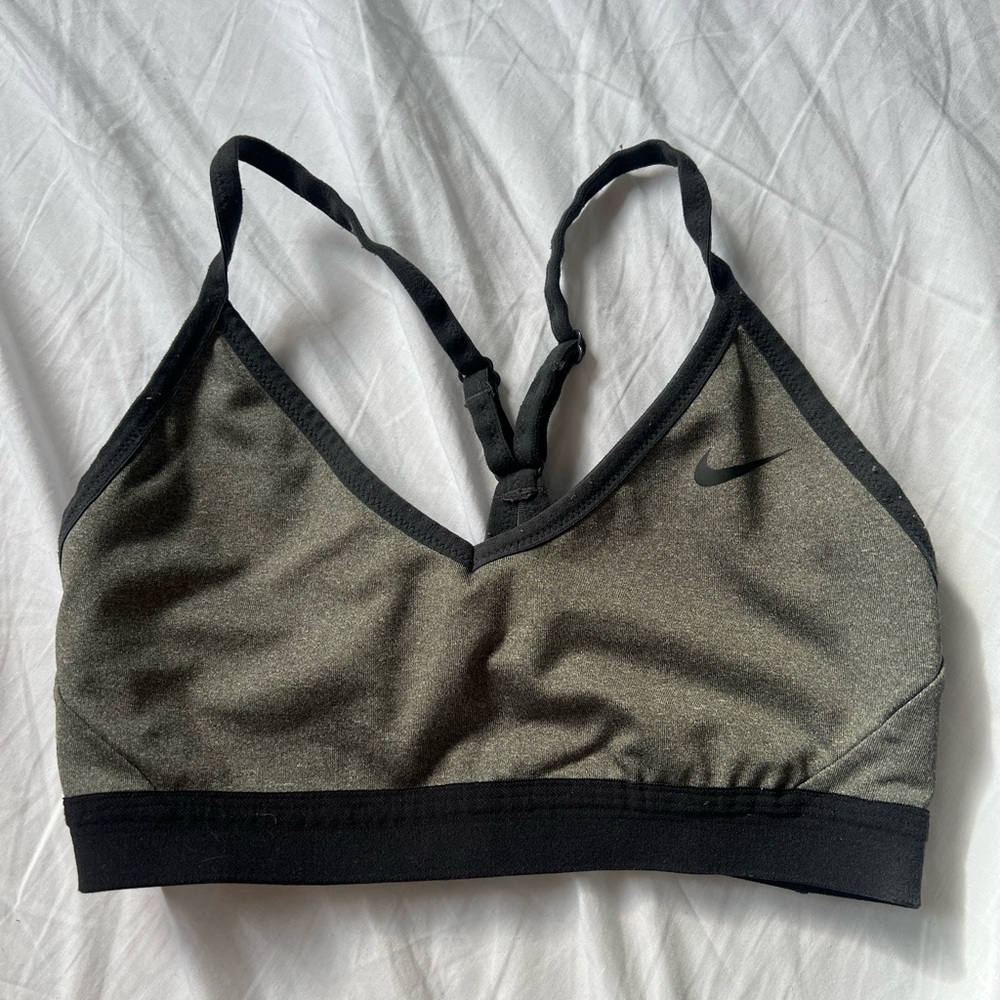 Cute grey and black NIKE sports bra